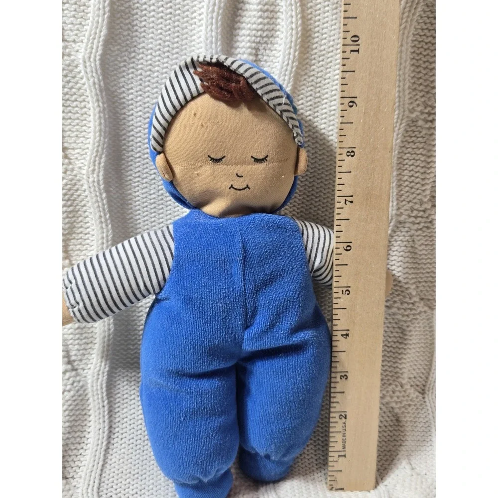 VINTAGE Terry Cloth Plush Boy Doll‎ Fanny's Play House Blue 10